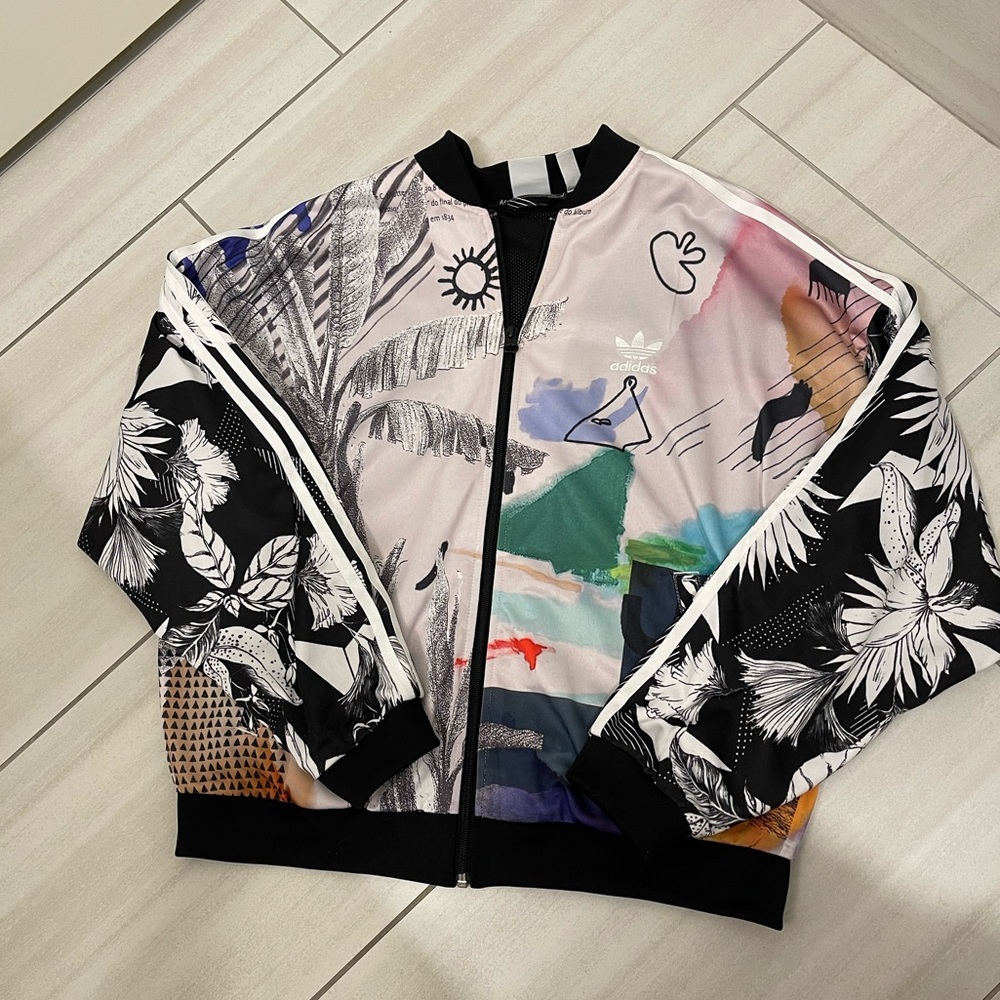 Adidas Graphic Tracksuit Jacket size medium